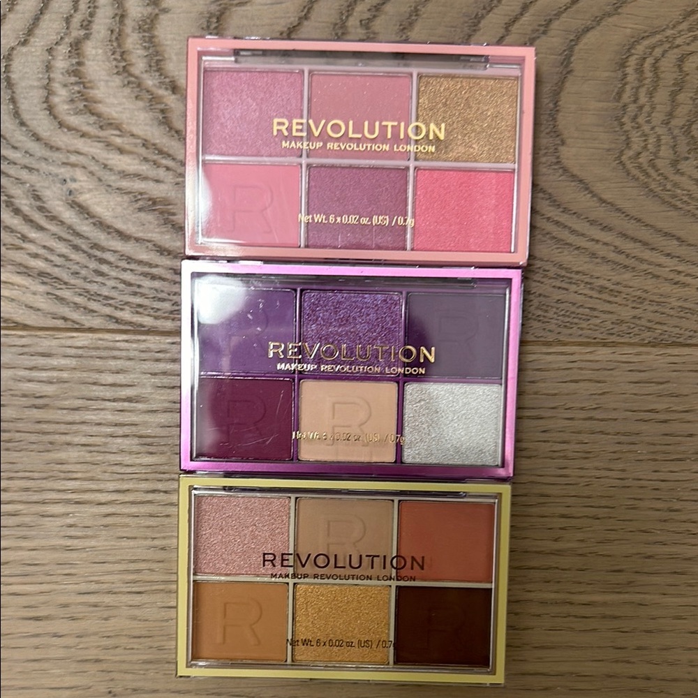 Revolution Makeup Palette Set - Pink, Purple, Gold